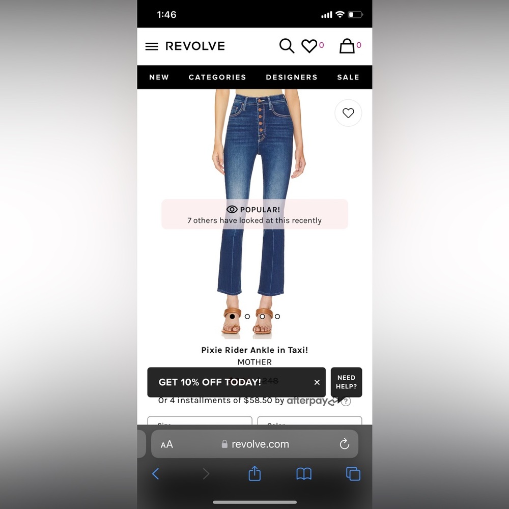 Mother denim pixie rider ankle 25